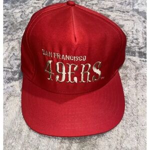 Vintage Designer Award Headwear San Francisco 49ers‎ Red Hat See Description
